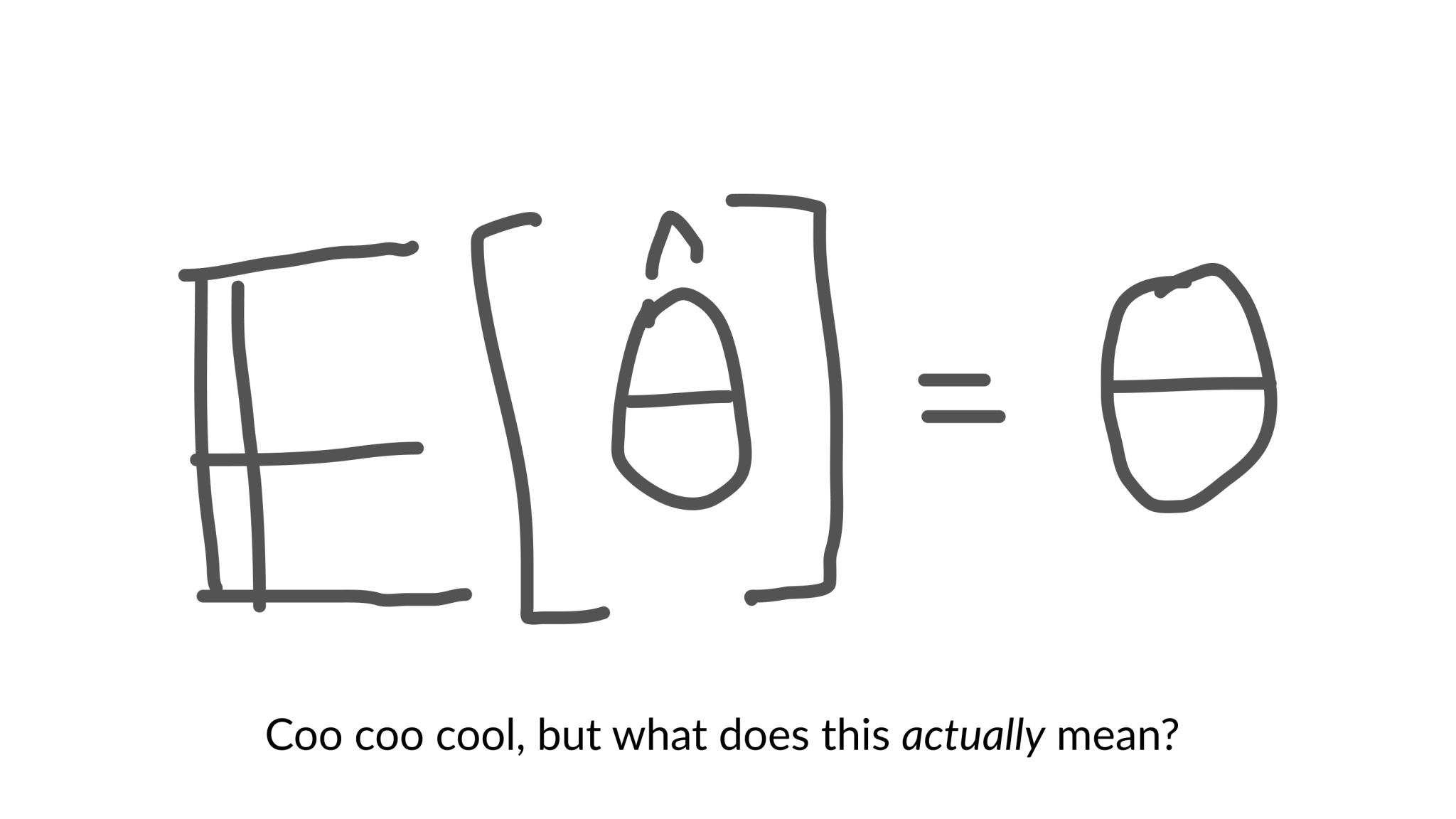 Unbiased estimator expression